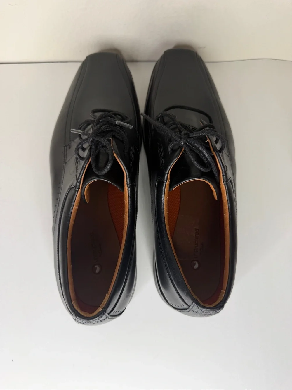 clarks unstructured mens Oxfords Dress Shoes Size 46 US 12W Black Leather